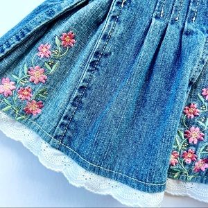 Vintage Faded Glory pleated denim skirt
